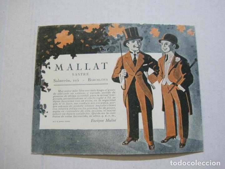 Otros Art&iacute;culos de Coleccionismo en Papel: BARCELONA-SASTRE MALLAT-PUBLICIDAD ANTIGUA SASTRERIA-SEIX & BARRAL HERMS-VER FOTOS-(V-21.720)