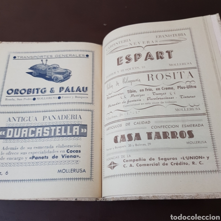 Otros art&iacute;culos de coleccionismo en papel: FIESTA MAYOR MOLLERUSA 1951 PROGRAMA OFICIAL - Foto 4