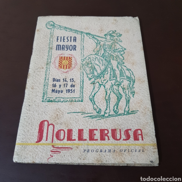 Otros art&iacute;culos de coleccionismo en papel: FIESTA MAYOR MOLLERUSA 1951 PROGRAMA OFICIAL - Foto 1