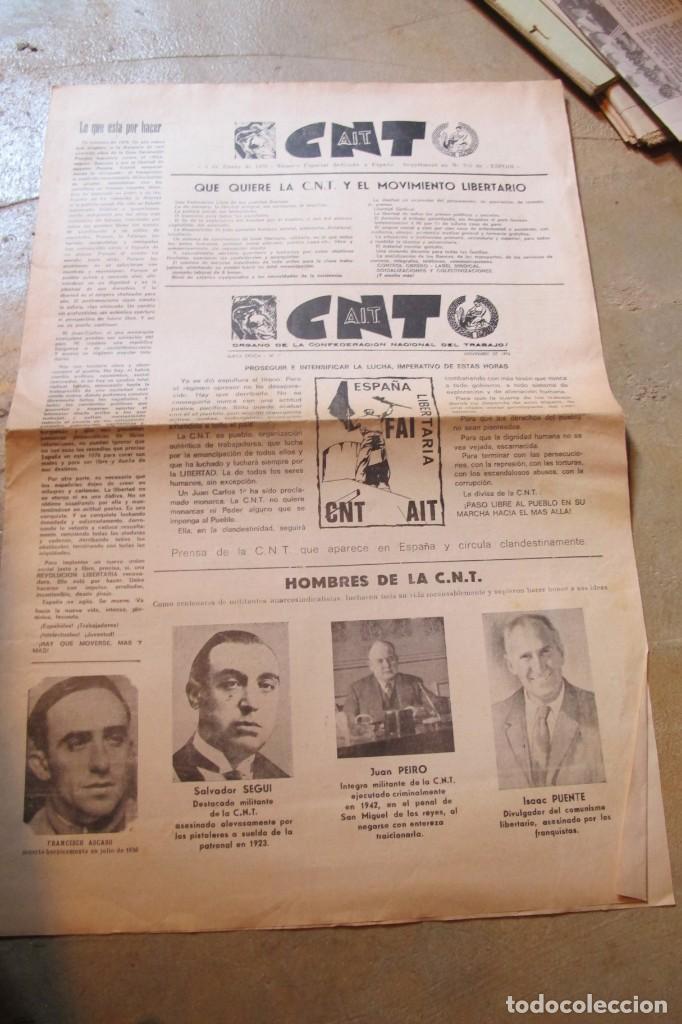 Otros art&iacute;culos de coleccionismo en papel: C.N.T. A.I.T . PERIODICO SUPLEMENTO ESPECIAL DEDICADO A ESPA&Ntilde;A . 05 .01.76. ANEXO AL 705 DE L'ESPOIR