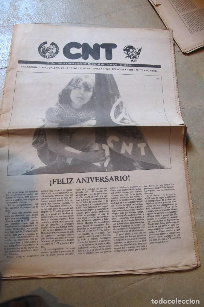 Sammelleidenschaft Andere Papierartikel: CNT AIT PERIODICO 75 ANIVERSARIO DE LA ORGANIZACION. ANARQUISMO. 1985 N&ordm; 79 VI EPOCA