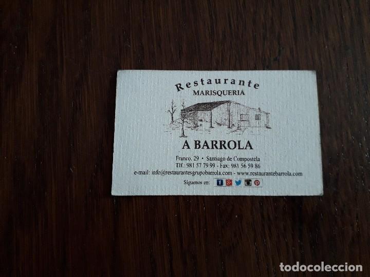 Collectionnisme Papier divers: tarjeta de visita de publicidad, restaurante marisquer&iacute;a A Barrola, Santiago de Compostela.