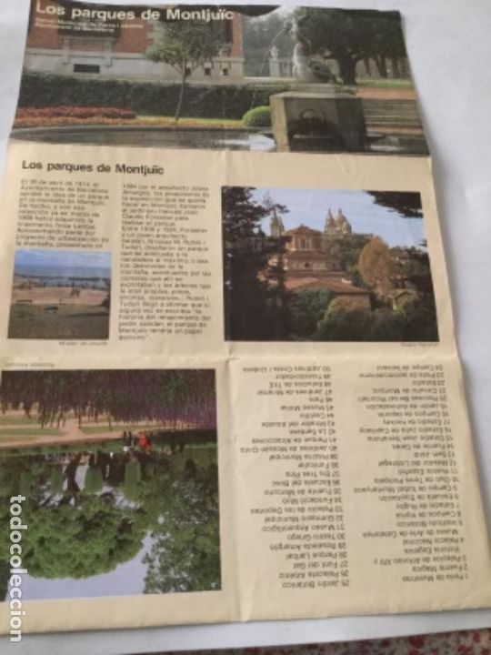 Otros Art&iacute;culos de Coleccionismo en Papel: Los parques de montj&uuml;ic-castellano
