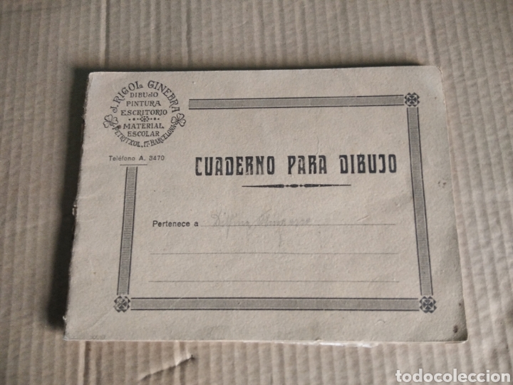 Otros art&iacute;culos de coleccionismo en papel: Cuaderno para dibujo, J. Rigol Ginebra material Escolar