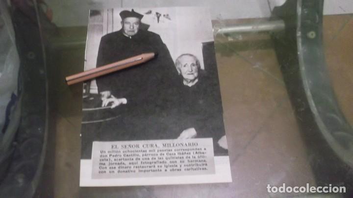 Otros Art&iacute;culos de Coleccionismo en Papel: RECORTE A&Ntilde;O 1965 -(ALBACETE)PEDRO CASTILLO,P&Aacute;RROCO DE CASA IB&Aacute;&Ntilde;EZ .MILLONARIO EN LA QUINIELA