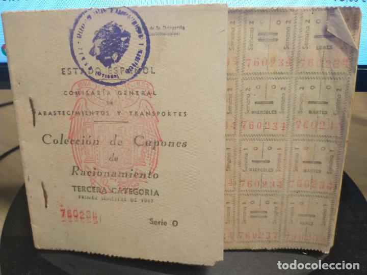 Otros Art&iacute;culos de Coleccionismo en Papel: COLECCI&Oacute;N DE CUPONES DE RACIONAMIENTO - 3&ordf; CATEGOR&Iacute;A - 1947 -SERIE 0