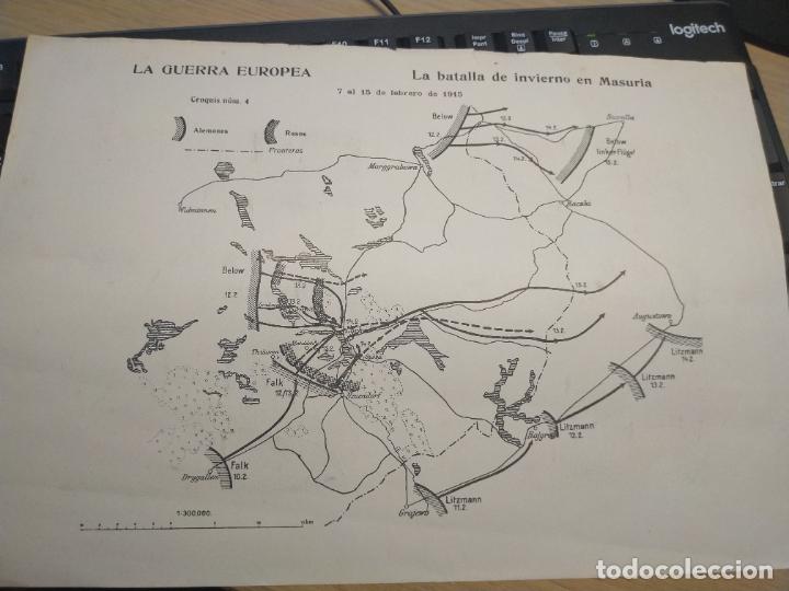 Collectionnisme Papier divers: MAPA DE GUERRA EUROPEA- LA BATALLA DE INVIERNO EN MASURIA- 1915