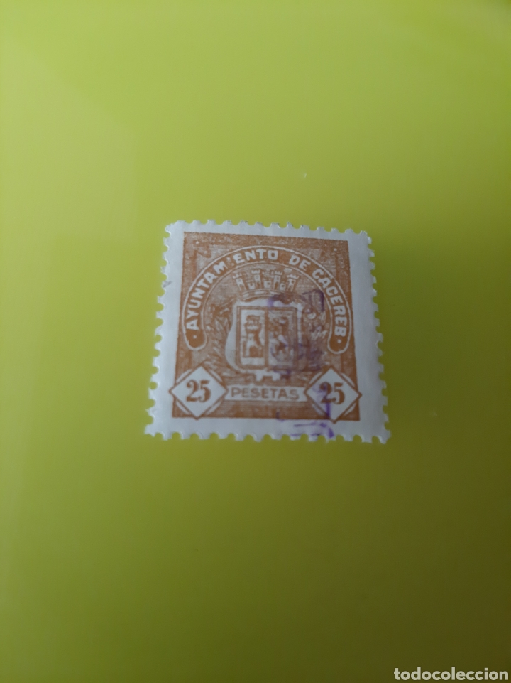 Outros artigos de papel: AYUNTAMIENTO DE C&Aacute;CERES P&Oacute;LIZA 25 PESETAS
