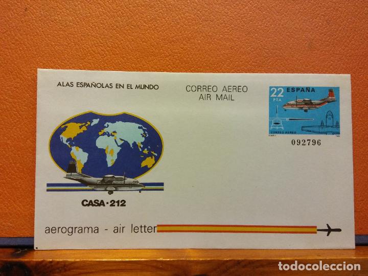 Collectionnisme Papier divers: SOBRES CORREO A&Eacute;REO. CASA 212. AEROGRAMA. ESPA&Ntilde;A. SOBRES DE COLECCI&Oacute;N. SIN USAR