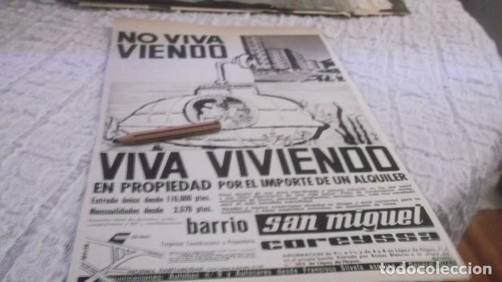 Otros Art&iacute;culos de Coleccionismo en Papel: RECORTE PUBLICIDAD A&Ntilde;O 1965 - NO VIVA VIENDO . VIVA VIVIENDO - BARRIO SAN MIGUEL - MADRID