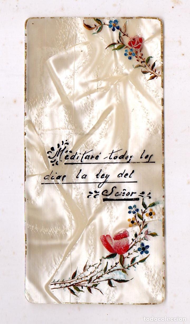 Sammelleidenschaft Andere Papierartikel: Recordatorio Religioso Nacarado Antiguo. Pintado a Mano.