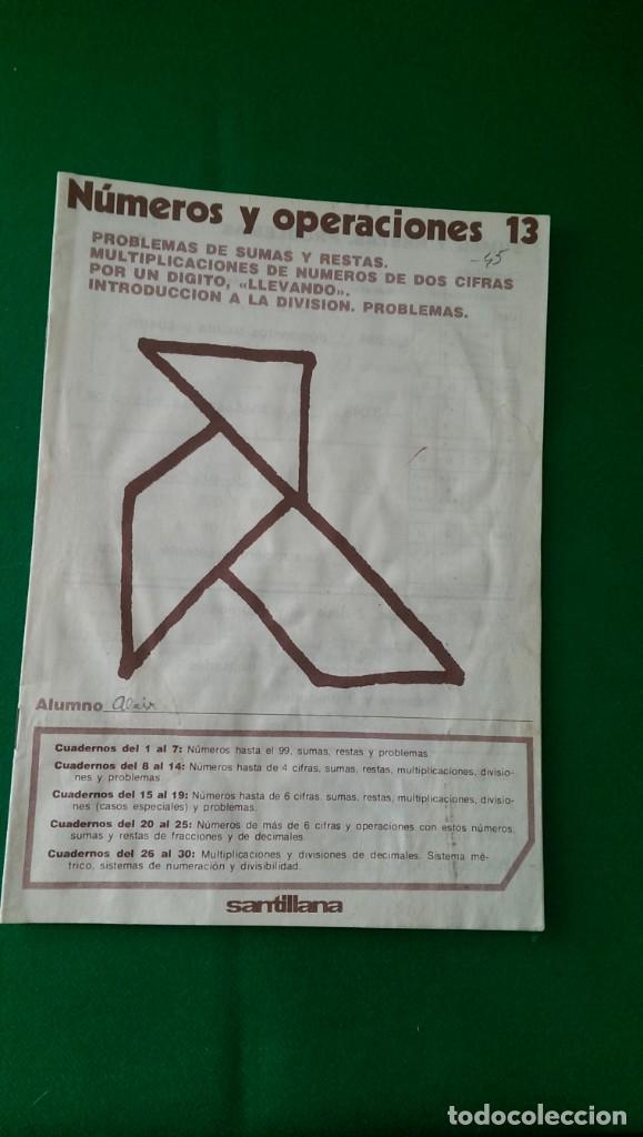 Sammelleidenschaft Andere Papierartikel: CUADERNILLO DE ACTIVIDADES &laquo;N&Uacute;MEROS Y OPERACIONES&raquo; N&ordm; 13 MANUSCRITO A&Ntilde;O 1985