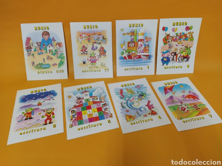Otros Art&iacute;culos de Coleccionismo en Papel: 8 cuadernillos Rubio escritura - dibujo , a&ntilde;os 80 Nuevo