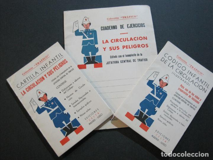Altri oggetti di carta: COLECCION TRAFICO-LOTE DE 3 LIBRETOS DIFERENTES-POSTAL ANTIGUA-(K-591)