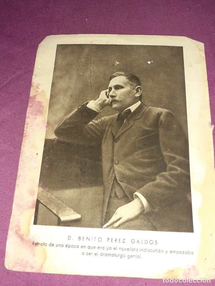 Otros art&iacute;culos de coleccionismo en papel: Antigua foto de Benito P&eacute;rez Gald&oacute;s. Ver fotos .tiene defecto en papel,manchas y algunas roturas