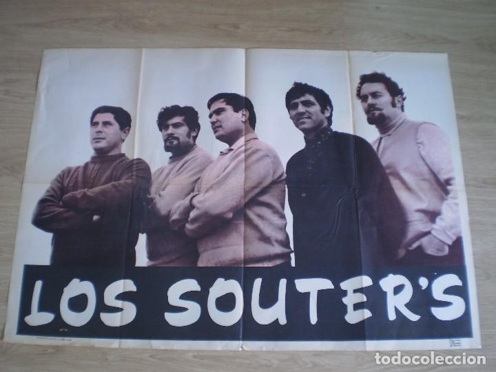 Outros artigos de papel: CARTEL GRUPO MUSICA. LOS SOUTER&acute;S. ORIGINAL DE 1968. 100X70 CM.