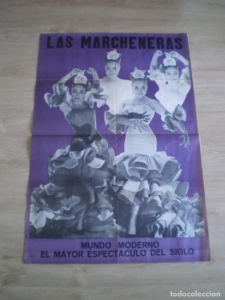 Outros artigos de papel: CARTEL MUNDO MODERNO. LAS MARCHENERAS. EL MAYOR ESPECTACULO DEL MUNDO. A&Ntilde;OS 60. 100X70
