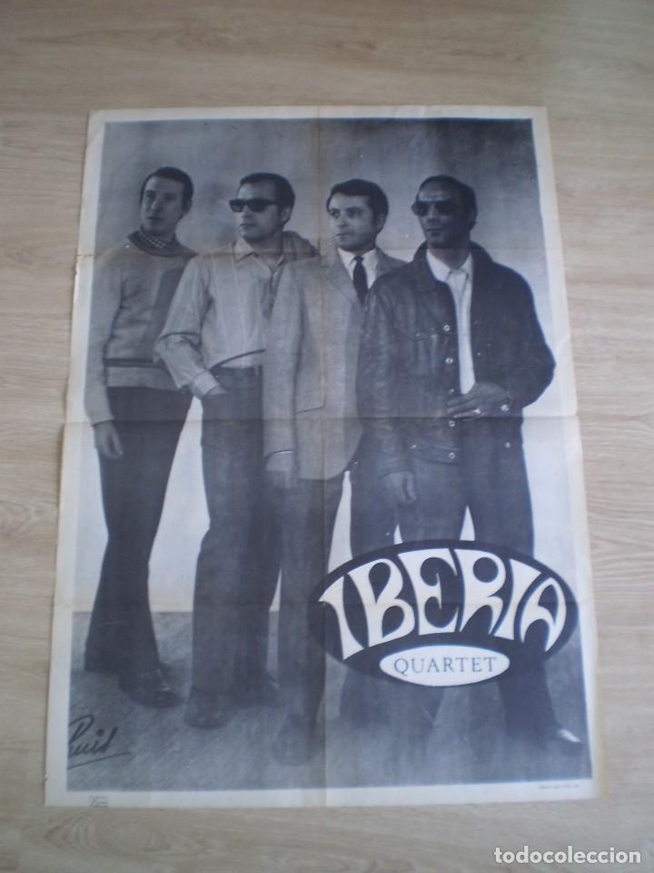 Outros artigos de papel: CARTEL GRUPO MUSICA. IBERIA QUARTET. ORIGINAL DE 1969. 100X70 CM.