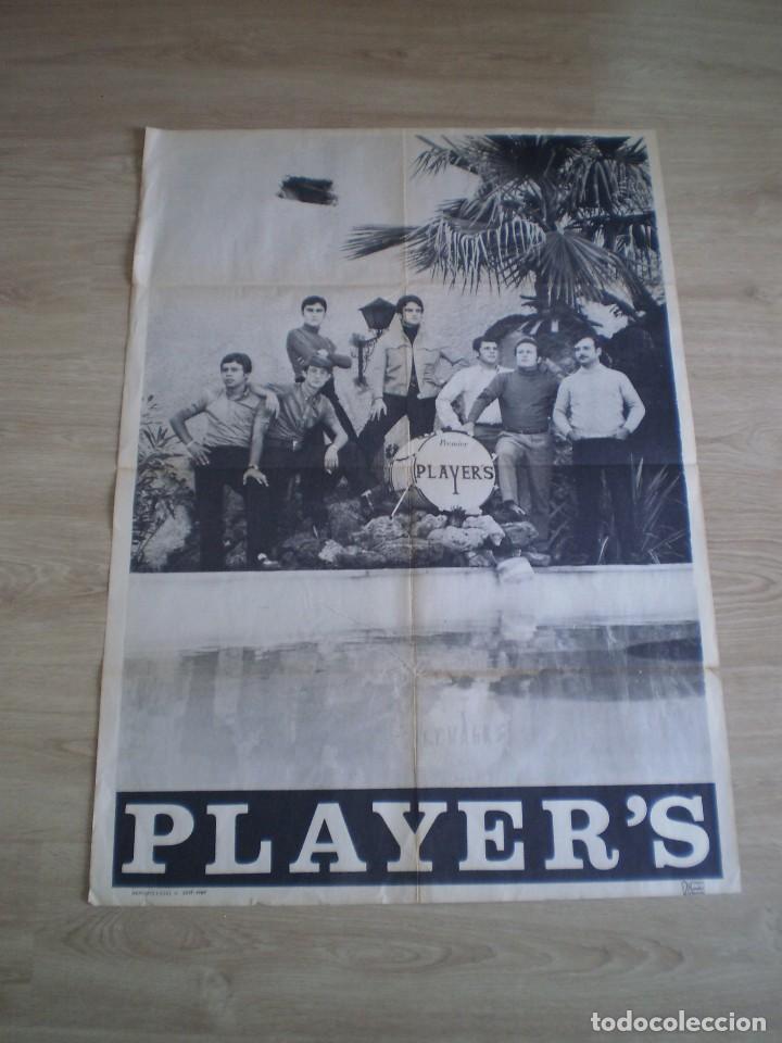 Outros artigos de papel: CARTEL GRUPO MUSICA. PLAYER&acute;S. ORIGINAL DE 1969. 100X70 CM.