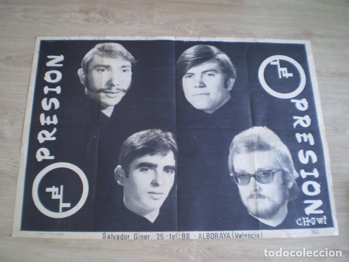 Paper Collecting Others: CARTEL GRUPO MUSICA. OPRESION. ORIGINAL DE 1969. ALBORAYA. VALENCIA. 100X70 CM.