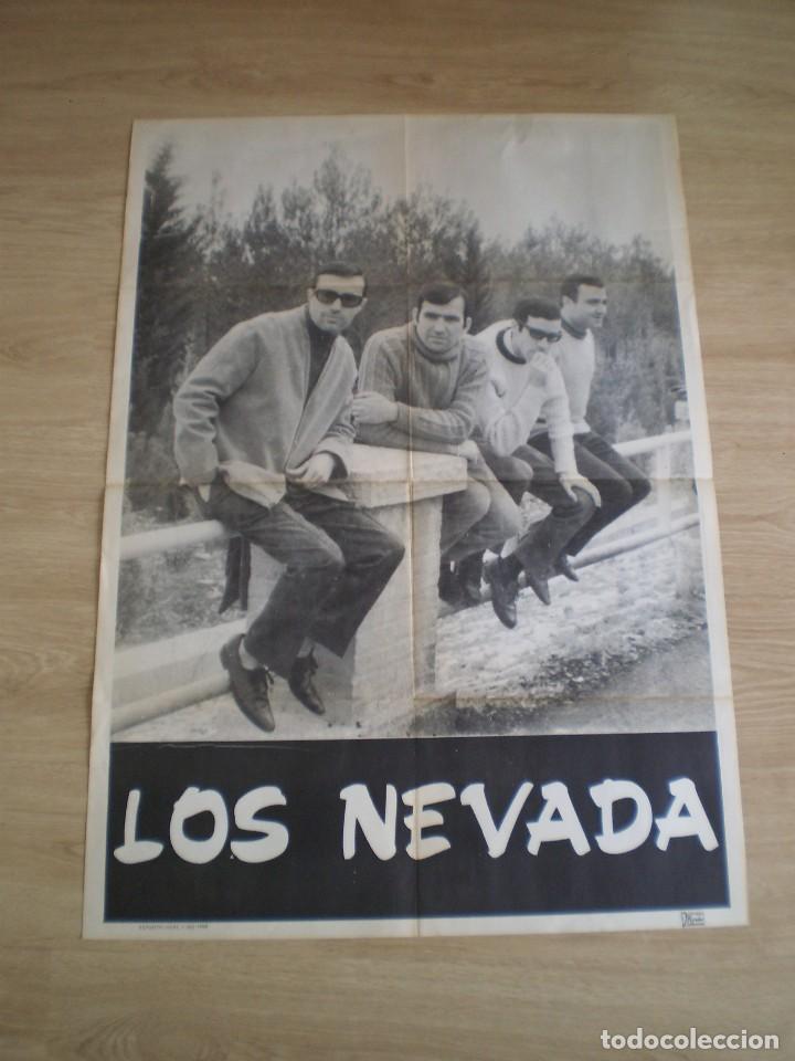 Outros artigos de papel: CARTEL GRUPO MUSICA. LOS NEVADA. ORIGINAL DE 1968. 100X70 CM.