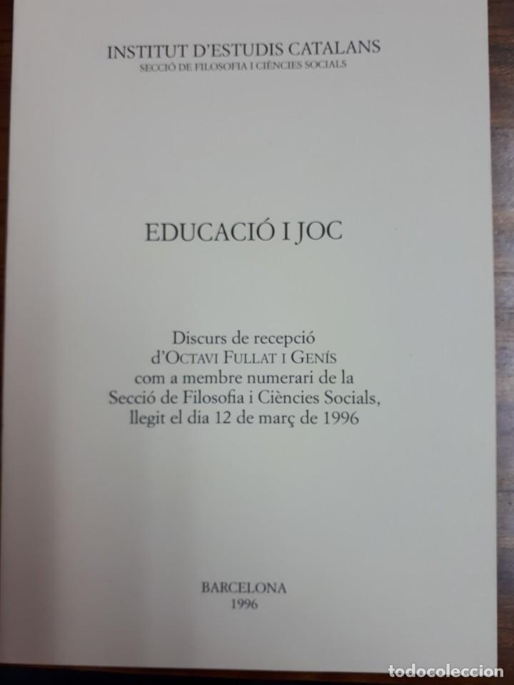 Otros Art&iacute;culos de Coleccionismo en Papel: Educaci&oacute; i joc, Institut estudis catalans