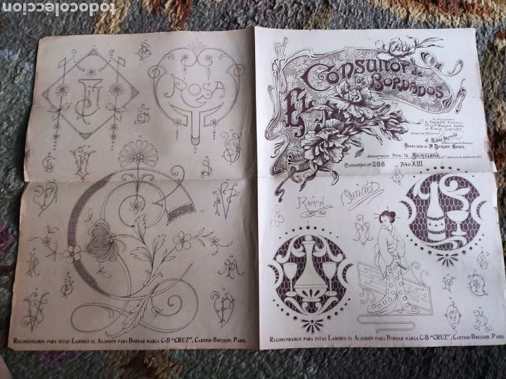 Outros artigos de papel: El Consultor de Bordados. 288 Agosto 1917. ASM