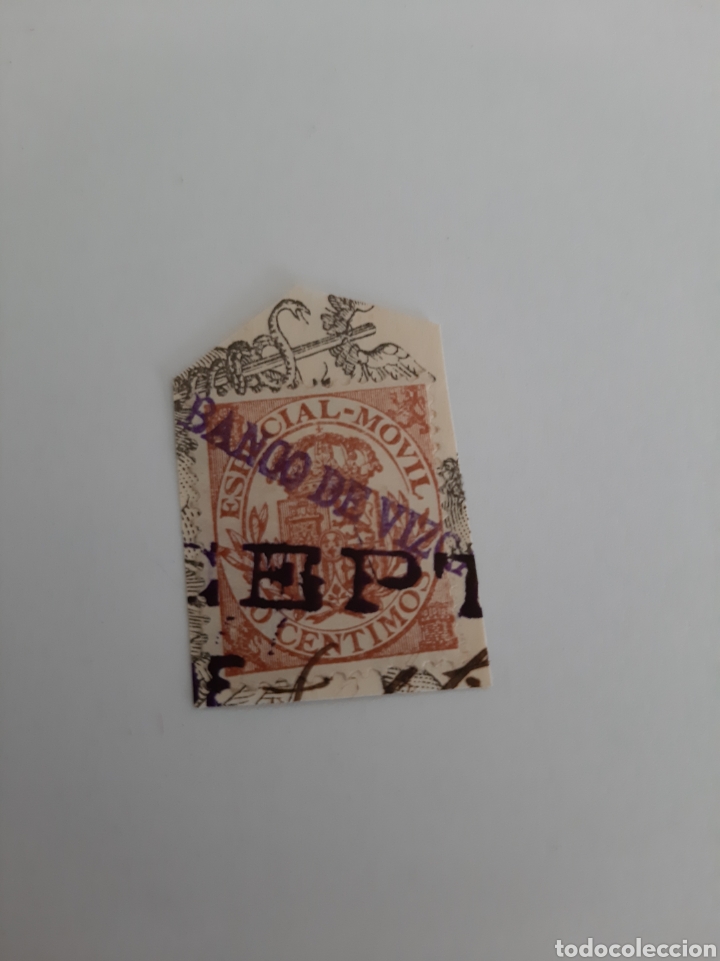 Outros artigos de papel: BANCO VIZCAYA SELLO ESPECIAL M&Oacute;VIL MATASELLO 10 C&Eacute;NTIMOS