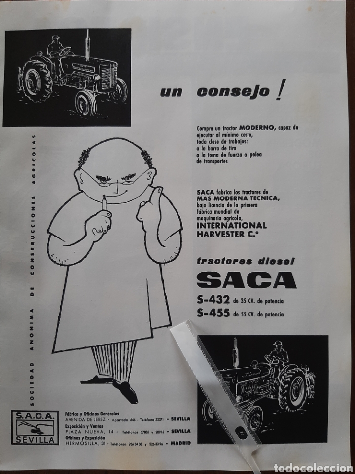 Paper Collecting Others: Publicidad tractores saca de 1962