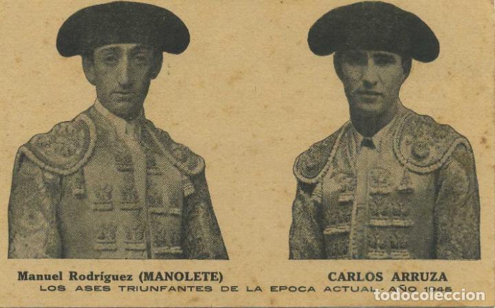Otros art&iacute;culos de coleccionismo en papel: TARJETA POSTAL MANUEL RODR&Iacute;GUEZ (MANOLETE) Y CARLOS ARRUZA. CRVA-2229