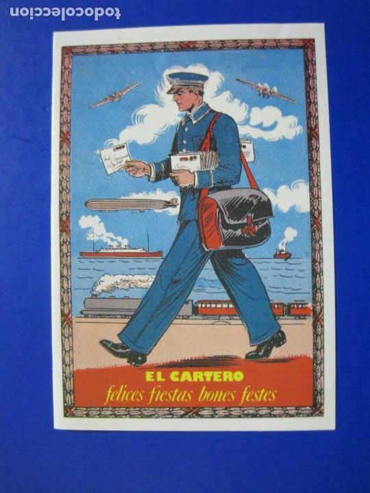 Otros art&iacute;culos de coleccionismo en papel: EL CARTERO-A&Ntilde;OS 80-FELICITACION ANTIGUA-VER FOTOS-(74.922)