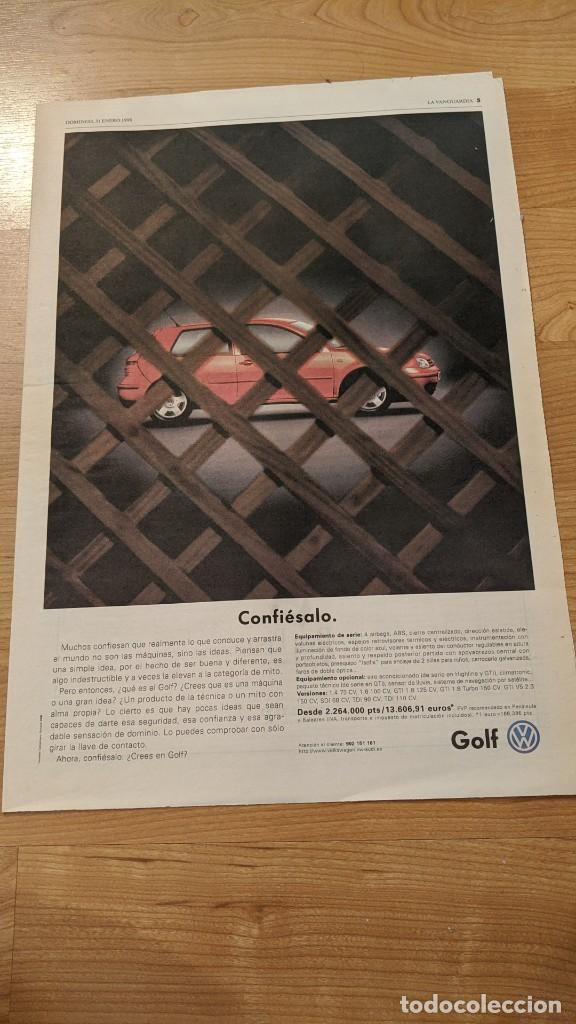 Sammelleidenschaft Andere Papierartikel: ANUNCIO WOLSWAGEN GOLF