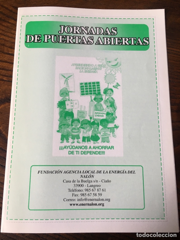 Otros art&iacute;culos de coleccionismo en papel: Jornada Puertas abiertas Fundaci&ograve;n agencia Local de la Energ&iacute;a del Nal&ograve;n