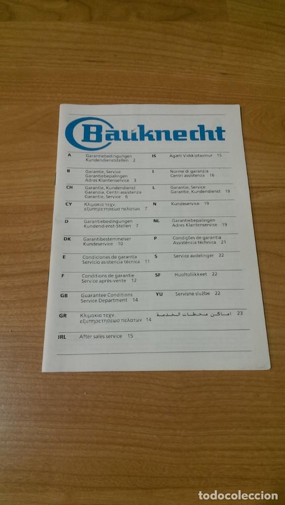 Sammelleidenschaft Andere Papierartikel: DOCUMENTO DE GARANT&Iacute;A BAUKNECHT