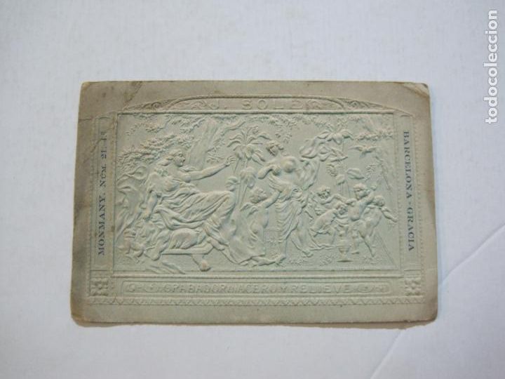 Altri oggetti di carta: BARCELONA-GRACIA-J. SOLE-GRABADOR EN ACERO Y RELIEVE-PUBLICIDAD ANTIGUA-VER FOTOS-(75.204)