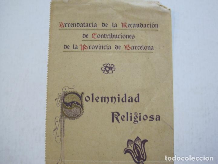Altri oggetti di carta: ARRENDATARIA RECAUDACION CONTRIBUCIONES DE BARCELONA-INVITACION ANTIGUA-A&Ntilde;O 1904-VER FOTOS-(75.325)