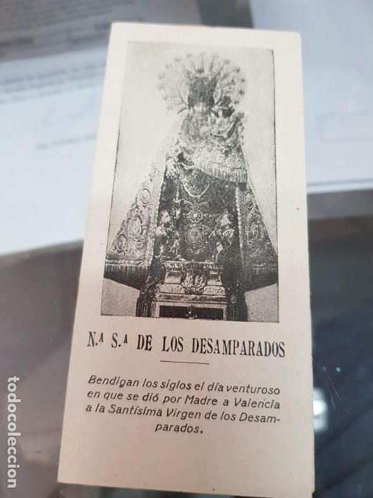 Otros Art&iacute;culos de Coleccionismo en Papel: ANTIGUA ESTAMPA RELIGIOSA VIRGEN DE LOS DESAMPARADOS VALENCIA