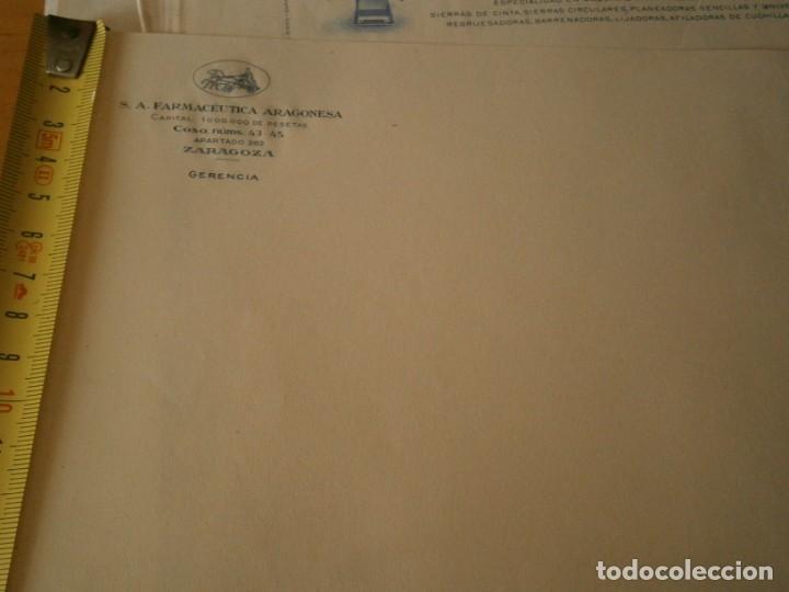 Outros artigos de papel: FACTURA A&Ntilde;OS 40/50, S.A. FARMACEUTICA ARAGONESA (ZARAGOZA)
