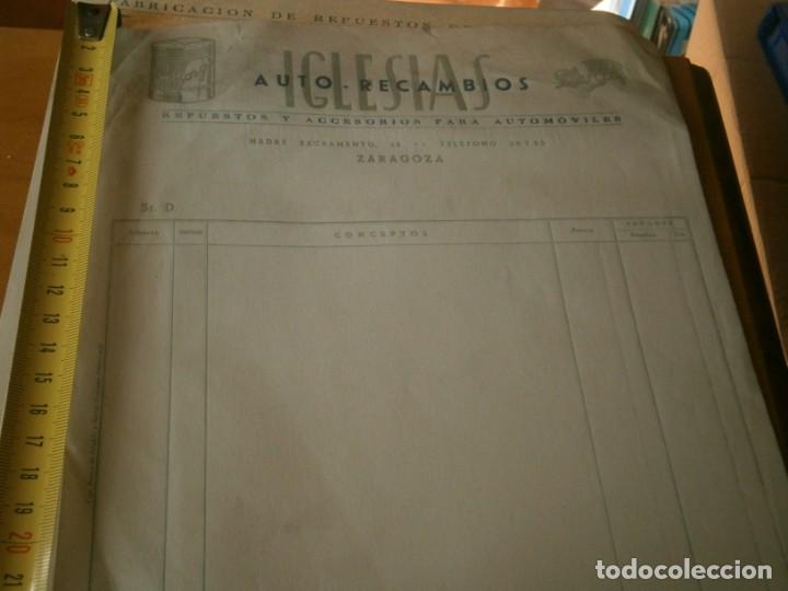 Collectionnisme Papier divers: FACTURA A&Ntilde;OS 40/50, AUTO RECAMBIOS, IGLESIAS ( TU RRAZA)