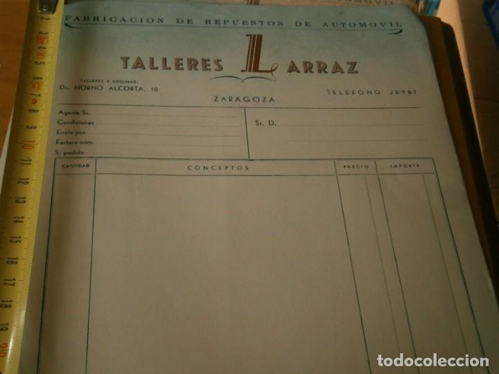 Collectionnisme Papier divers: FACTURA A&Ntilde;OS 40/50, TALLERES LARRAZ (ZARAGOZA)