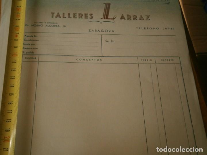 Collectionnisme Papier divers: FACTURA A&Ntilde;OS 40/50, TALLERES LARRAZ (ZARAGOZA)