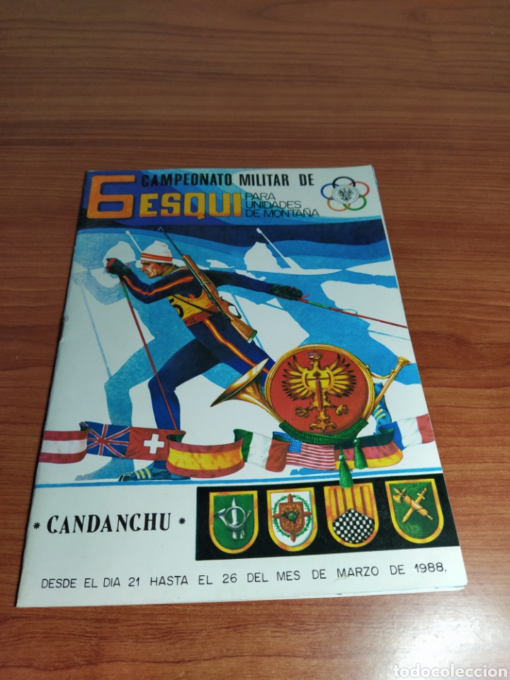 Otros art&iacute;culos de coleccionismo en papel: Libreto 6 campeonato militar de esqu&iacute; candanchu. 1988