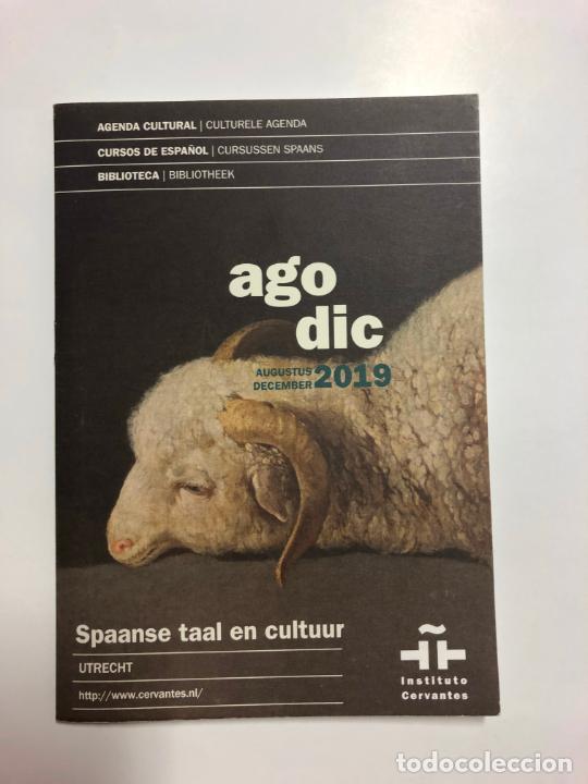 Otros Art&iacute;culos de Coleccionismo en Papel: DIPTICO AGENDA CULTURAL DEL INSTITUTO CERVANTES DE HOLANDA, UTRECH, 2019