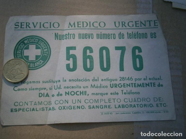Collectionnisme Papier divers: SERVICIO MEDICO URGENTE