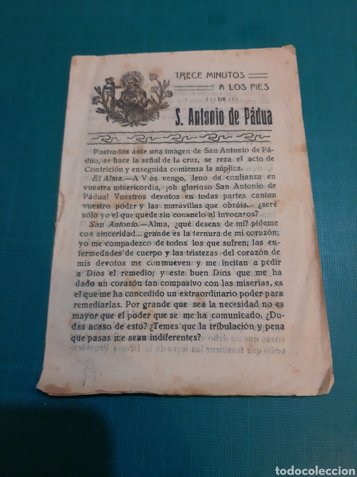 Collectionnisme Papier divers: SAN ANTINIO PADUA TRECE MINUTOS A LOS PIES 8 PAGINAS