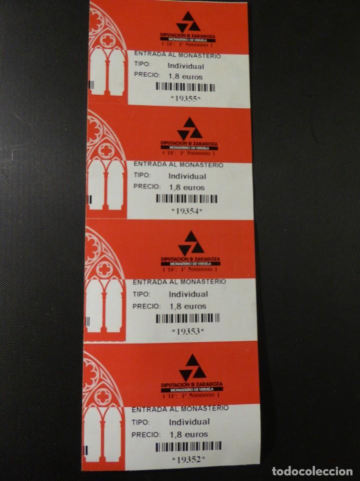 Otros art&iacute;culos de coleccionismo en papel: 4 Entradas Monasterio de Veruela (Zaragoza)