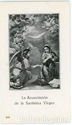 Otros Art&iacute;culos de Coleccionismo en Papel: La Anunciaci&oacute;n de la Sant&iacute;sima Virgen. Casa Ba&ntilde;eres Barcelona 242. 1&ordm; Dolor y Gozo de San Jos&eacute;.