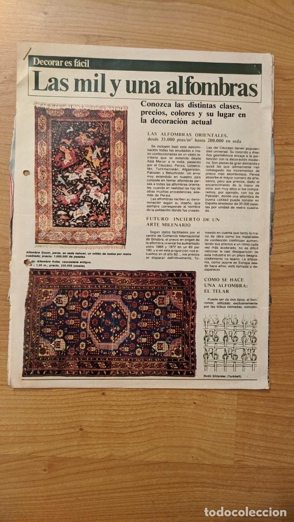 Paper Collecting Others: ANTIGUO ART&Iacute;CULO DE PRENSA &laquo;LAS MIL Y UNA ALFOMBRAS&raquo; (3 P&Aacute;GS.)