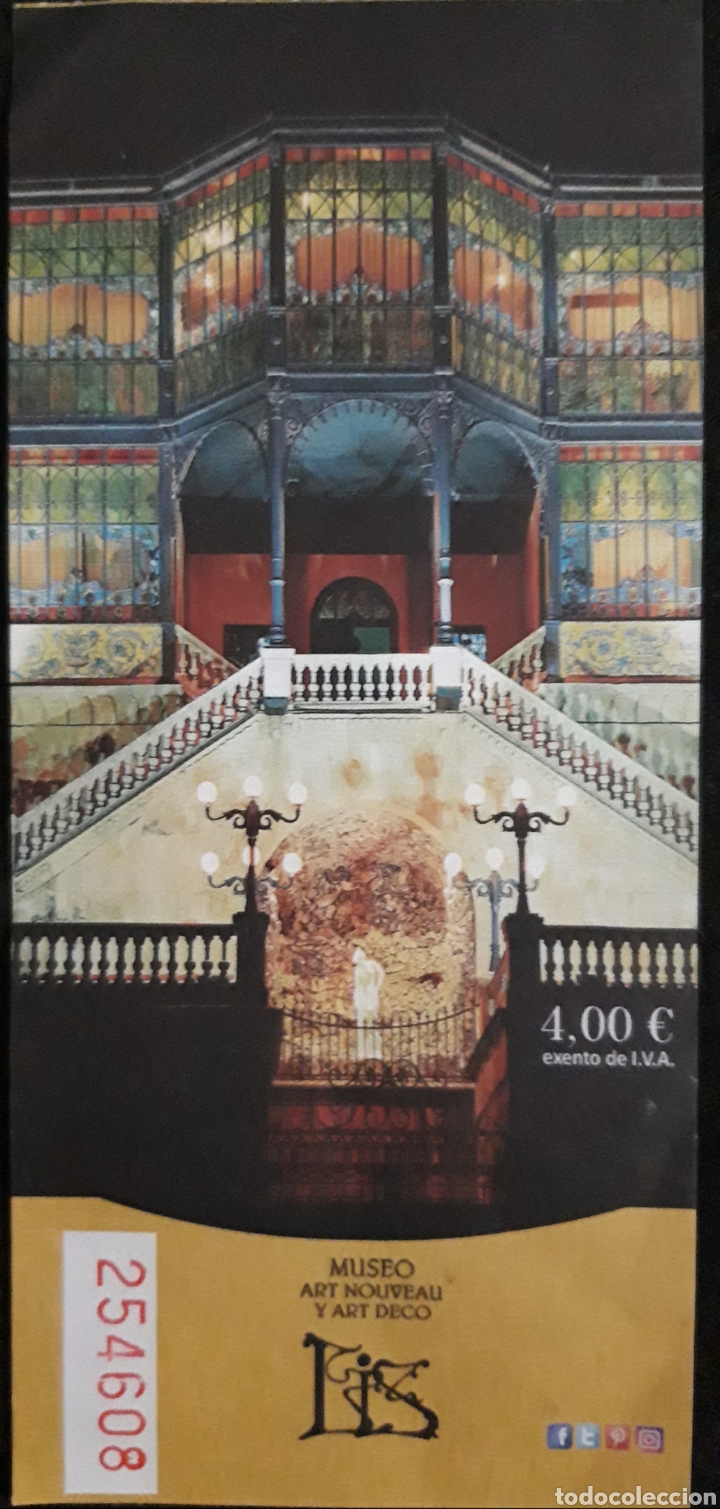Otros Art&iacute;culos de Coleccionismo en Papel: ENTRADA MUSEO ART NOUVEAU Y ART DECO. SALAMANCA