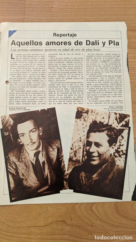 Paper Collecting Others: ANTIGUO ART&Iacute;CULO DE PRENSA &laquo;AQUELLOS AMORES DE DAL&Iacute; Y PLA&raquo; (5 P&Aacute;GS.)